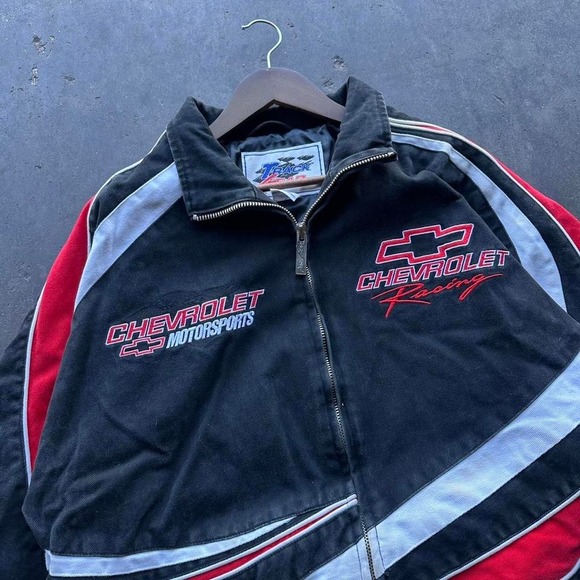 Vintage 90s Chevy Racing NASCAR Jacket Size Large - Picture 2 of 8